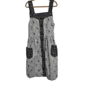 Handmade Bumble Bee Gray Black Dress 4-5 Years